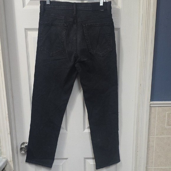 MOTHER Black Straight Leg Jeans - Picture 6 of 12